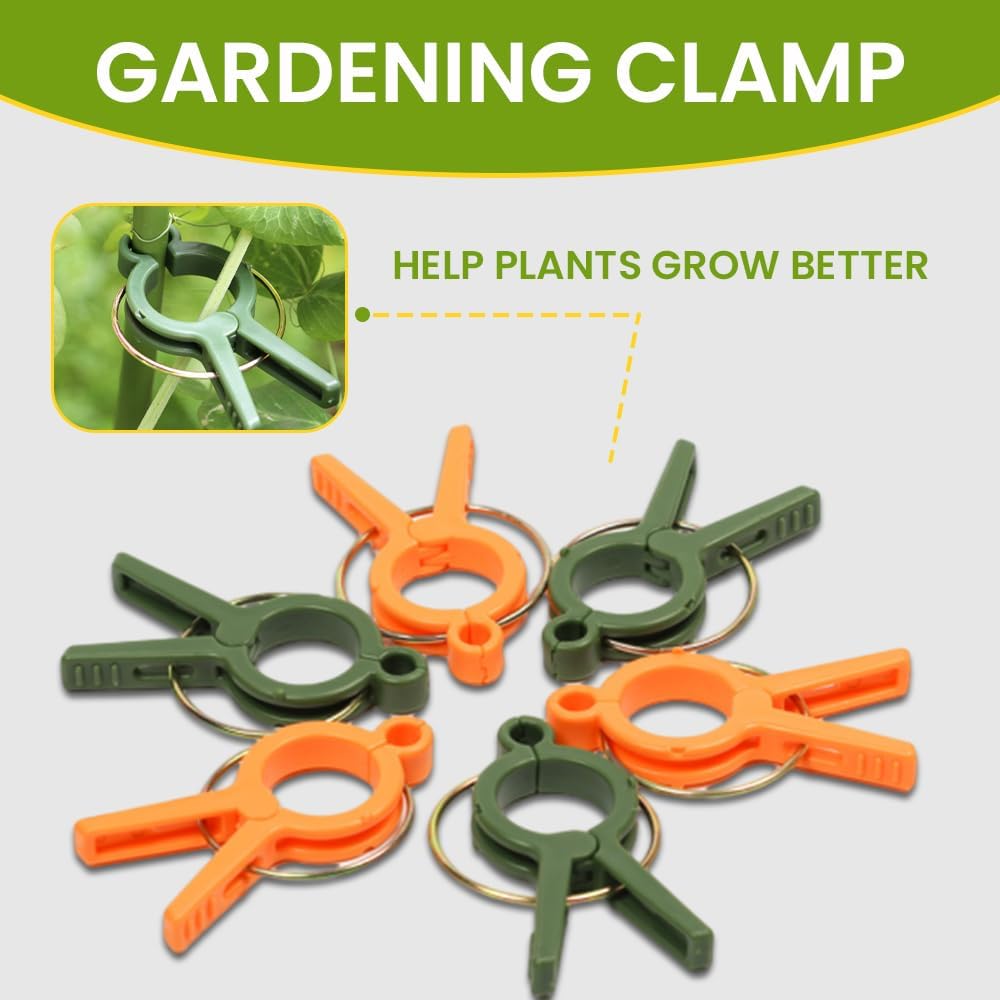 Plant Clips, 2026 Upgrade Plant Support Clips Reusable Garden Clips, Secured Plastic Plant Clips, Tomato Trellis Clips