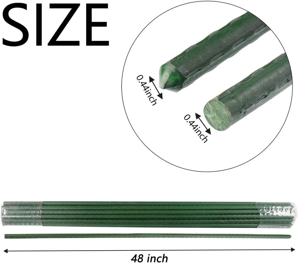 Garden Plant Stakes, 48 Inch 4Ft Steel Tomato Stakes, 25 Pack | Gardening Stakes For Outdoor Growing Climbing Plants