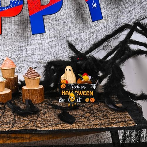 6 Pack Halloween Creepy Cloth 30x72 Inch Halloween Decor - 4 Black 2 White