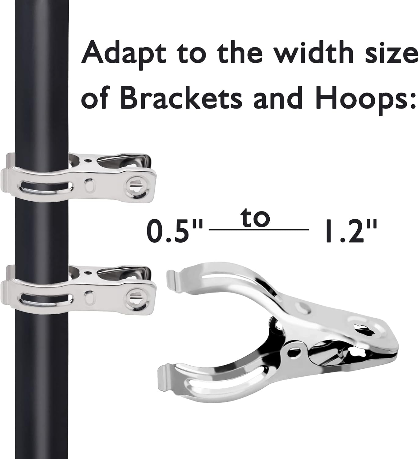BESTEEL Upgraded 100 PCS Garden Clips, Greenhouse Clamps 100% Stainless Steel Heavy Duty Greenhuose Clips for Netting