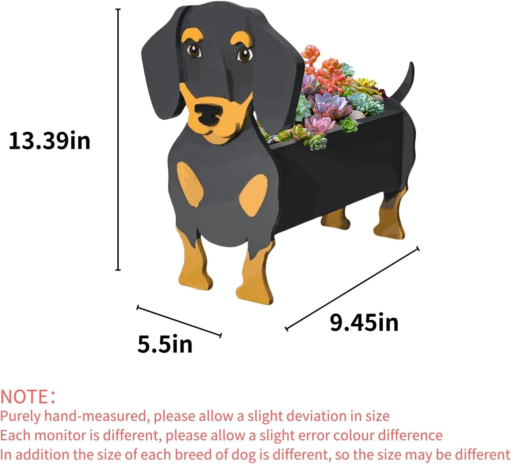 Dachshund Dog Planter Pots, Animal Shaped Plant Pot | Halloween Fall Decor for Indoor Outdoor Garden, Cute Plant Gift