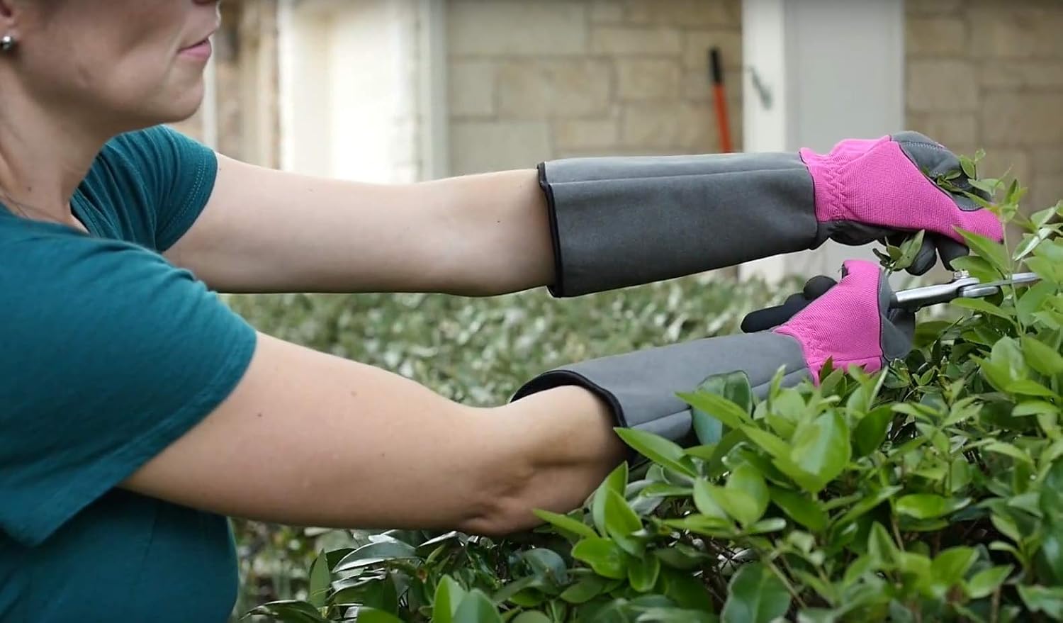 G & F Products Florist Pro Rose Gardening Gloves, Synthetic Leather Palm, Thorn Protection, Long Sleeve