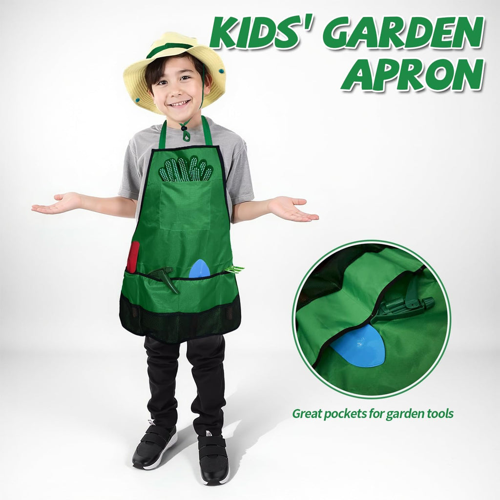 Kids Gardening Tools Set,11Pcs Garden Set for Kids with Shovel, Rake, Leaf Rake,Summer Outdoor Backyard Farm Digging