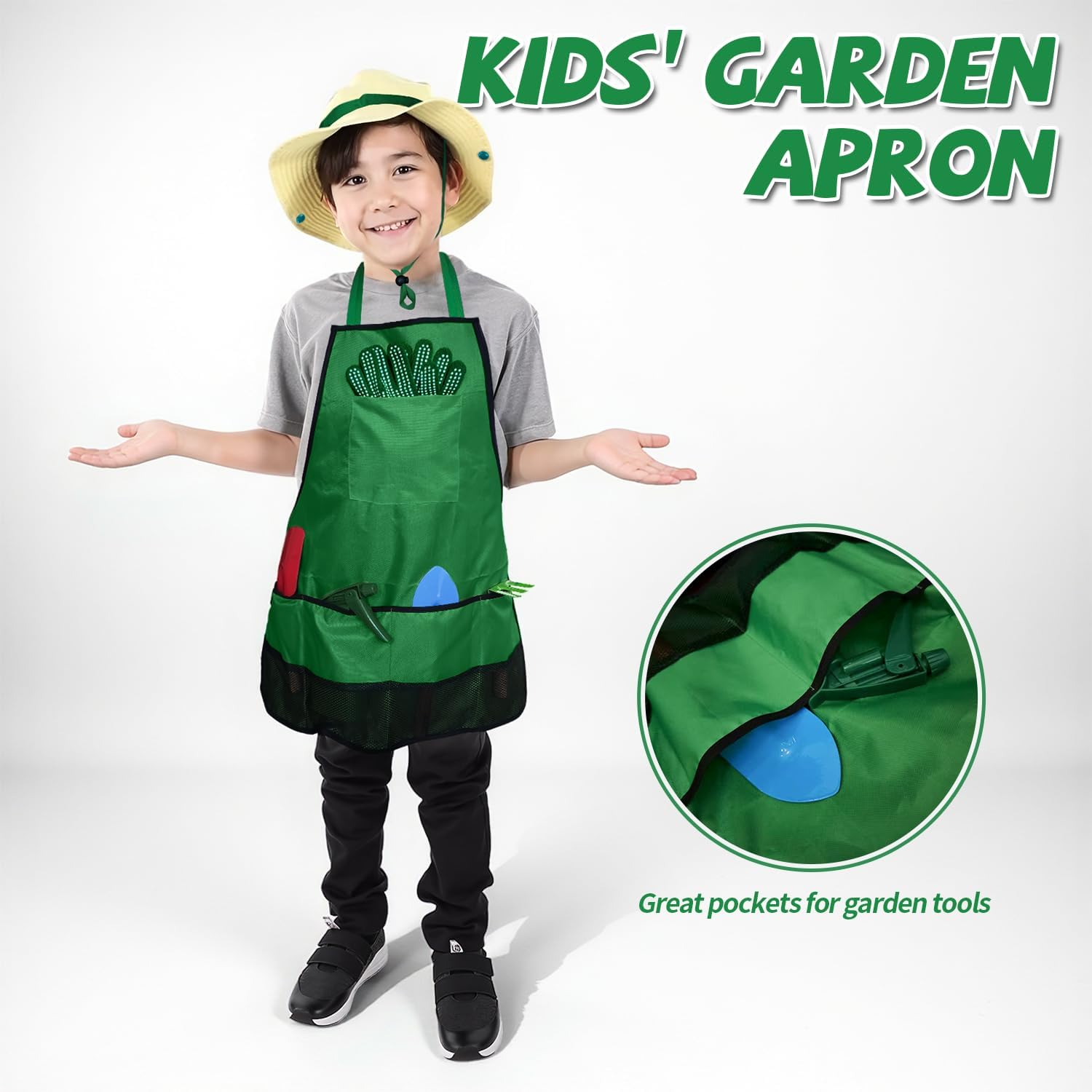 Kids Gardening Tools Set,11Pcs Garden Set for Kids with Shovel, Rake, Leaf Rake,Summer Outdoor Backyard Farm Digging