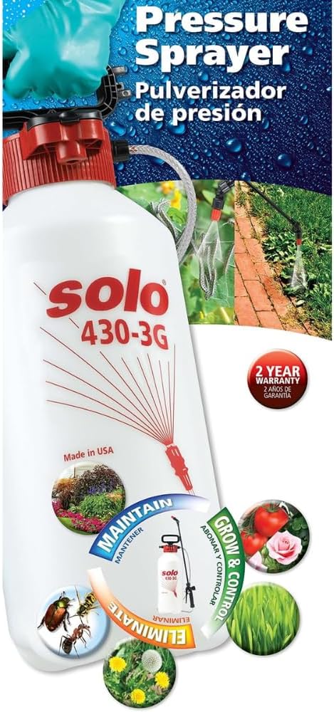 SOLO 430-3G 3-Gallon Handheld Sprayer with Viton® Seals in Key Locations