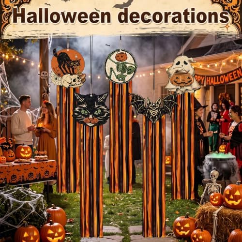 10 Pcs Halloween Outdoor Decoration Ghost Hanging Decor 4.4ft