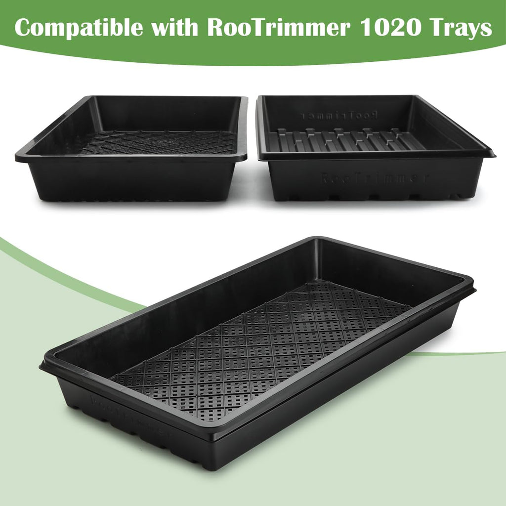 RooTrimmer 10 Pack 1020 Trays and 10 Pack 1020 Mesh Bootom Trays, 20'' x 10'', Heavy Duty Propagation Flats for