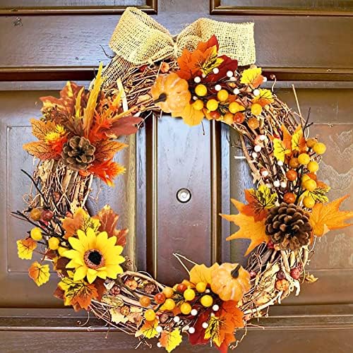 12 Pcs Fall Floral Picks, 12” Autumn Pumpkin Berry Picks Maple Leaves Stems Artificial Fall Flower for Harvest Halloween Thanksgiving Christmas DIY Home Table Decor