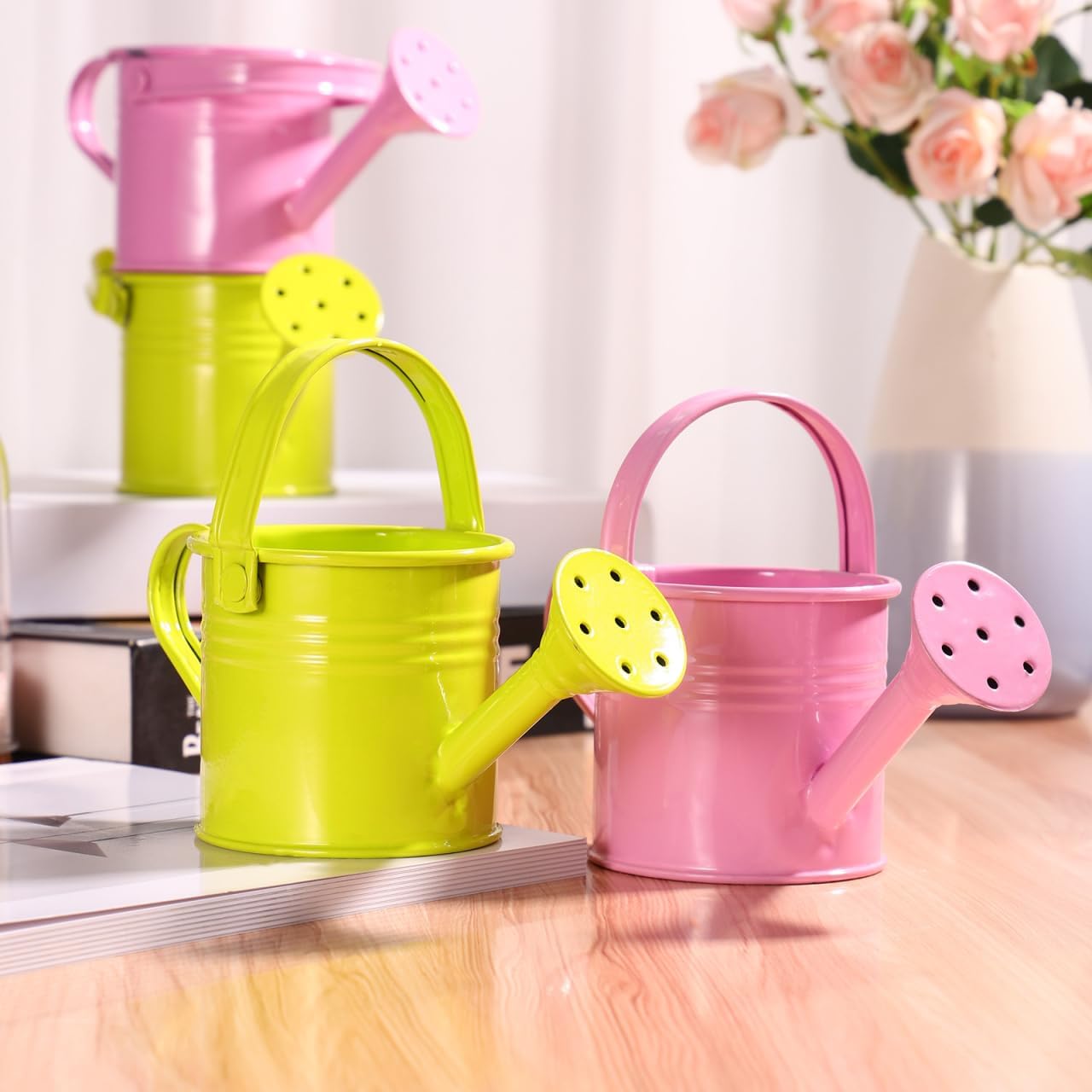 Homoyoyo 5pcs Kids Metal Watering Can Indoor Plants Children Small Watering Cans Iron Sprinkling Kettles for Gardening