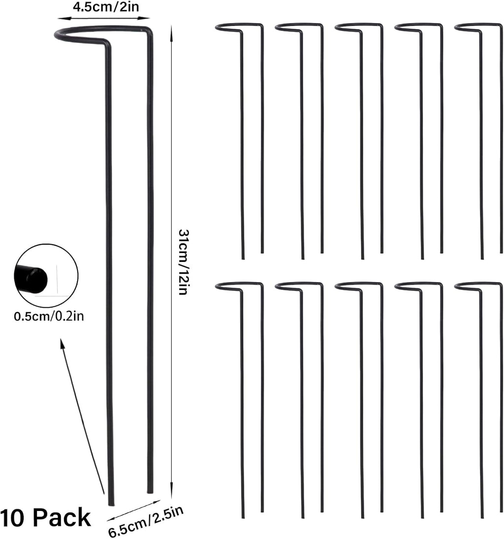 10Pcs Monstera Plant Support - 12" Durable Iron U-Shaped Trellis Stakes | Plant Support Structures & Stakes for Indoor