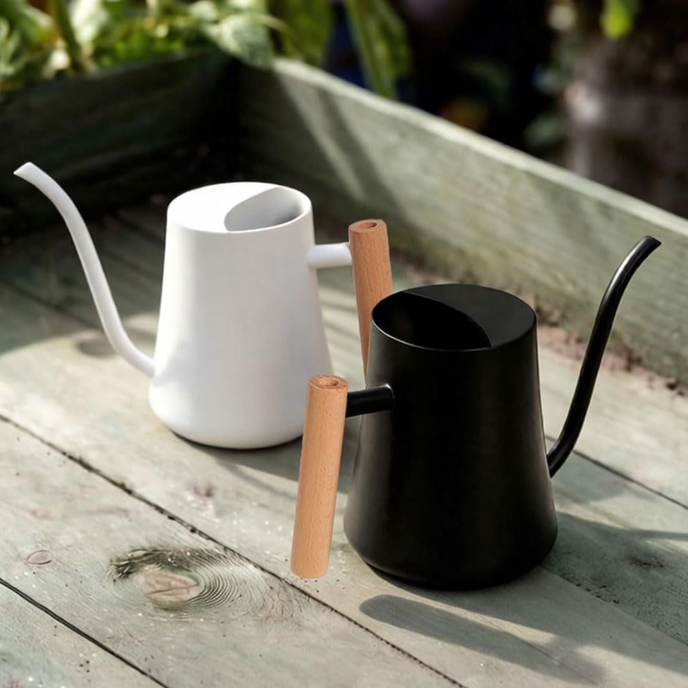 Small Watering Can Indoor Plants Metal Watering Cans 1L/34oz (White)
