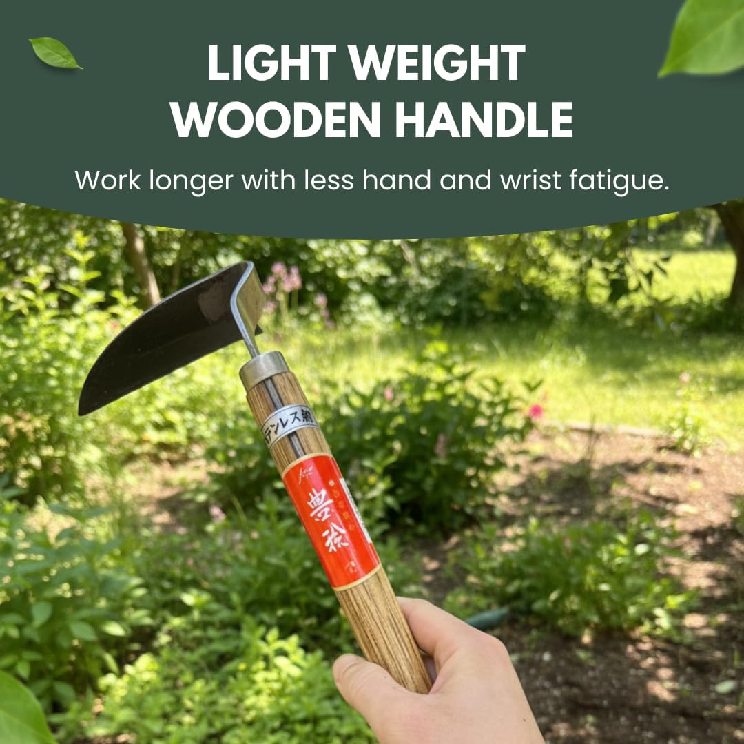 forest Originals Hounen Miyawaki Nejiri Kama Weeder – Japanese Weeding Sickle, Twisted Stainless Steel, 4.7 in (12 cm)