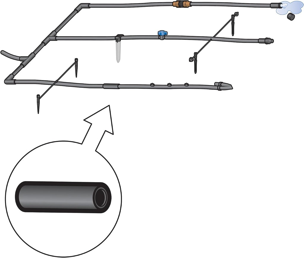 25-Pack | ½" Compression Coupling | Fits .690 OD, .700 OD & .704 OD Poly Drip Irrigation Tubing | Watertight Connection