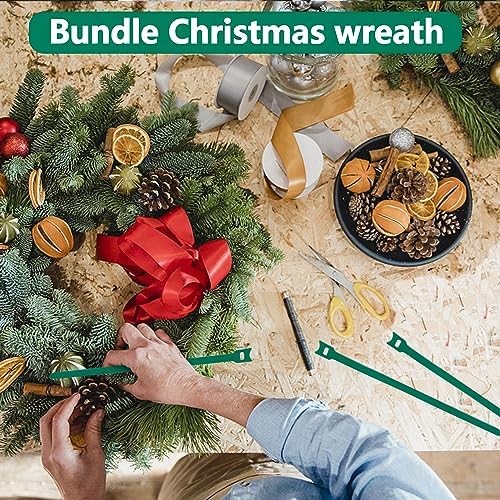 60 Pcs Christmas Garland Ties, Adjustable Nylon Garden Plant Cable Straps