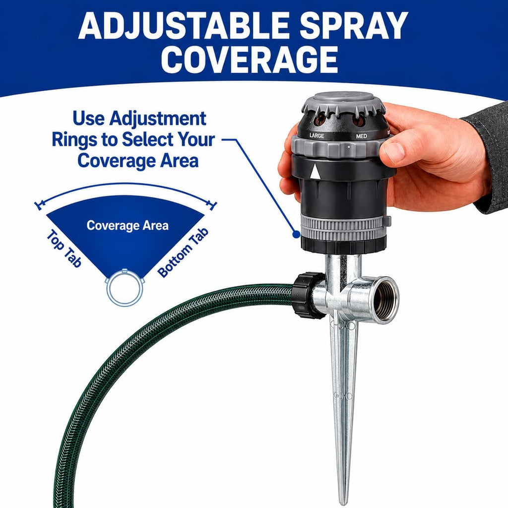 3-Pack Orbit H2O-6 Gear Drive Sprinkler - Versatile Gear Drive for Efficient Lawn Watering