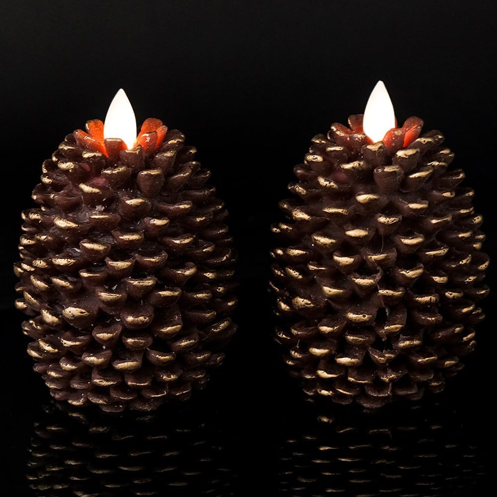 Wondise Flameless Candles with 6H Timer Battery Operated