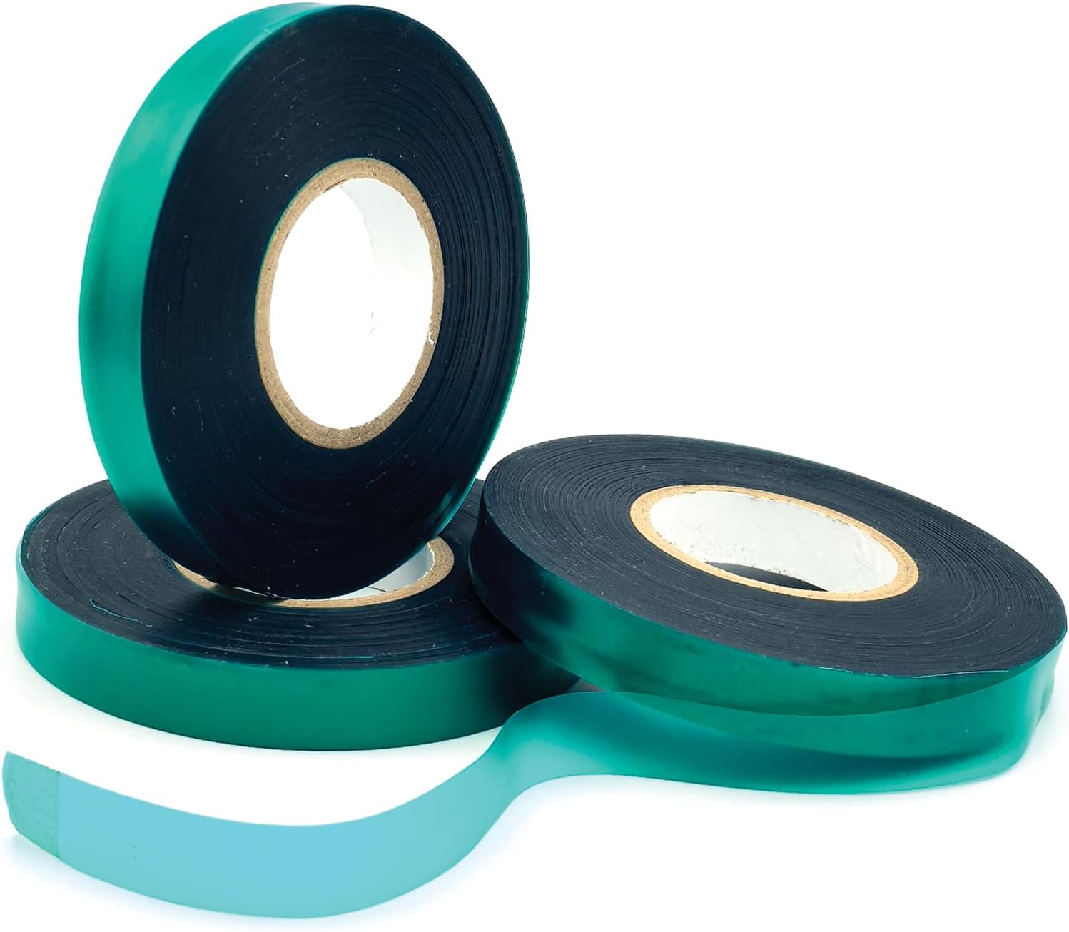 24 Rolls 150 Feet Stretch Tie Tape 0.5 Inch Garden Tie Tape Thick Plant Ribbon Garden Green Vinyl Stake for Indoor