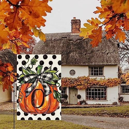 AVOIN colorlife Fall Monogram Letter O Garden Flag 12x18 Inch for Outside
