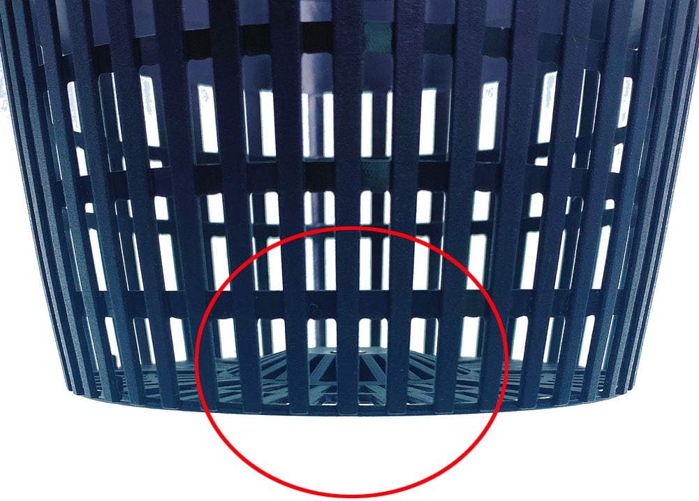 HORTIPOTS Net Pot 6 Inch Raised Center Bottom Mesh Sided with Free Reflective Lids Pack of 10