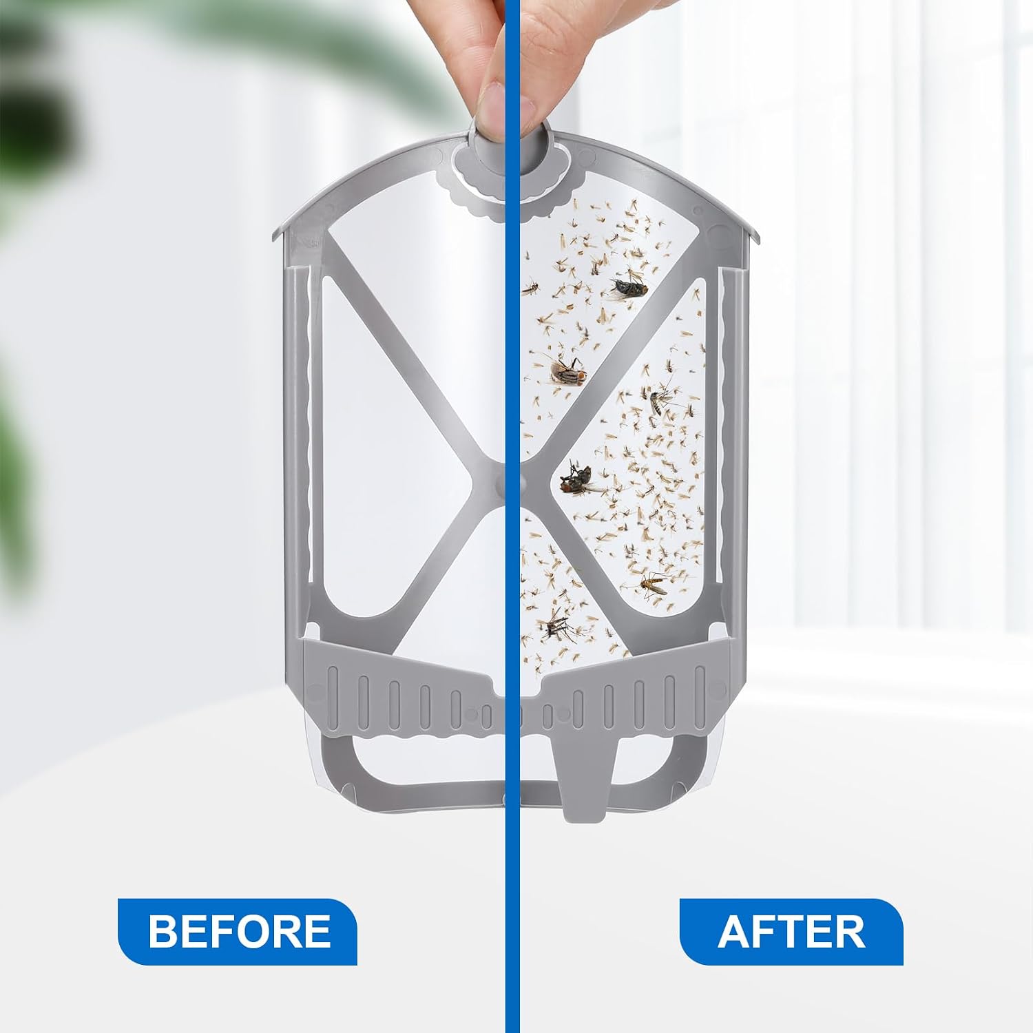 2 Flying Insect Traps & 2 Cartridges - Compatible with Refills | Plug in Fruit Fly Trap for Indoor - Bug Catcher for