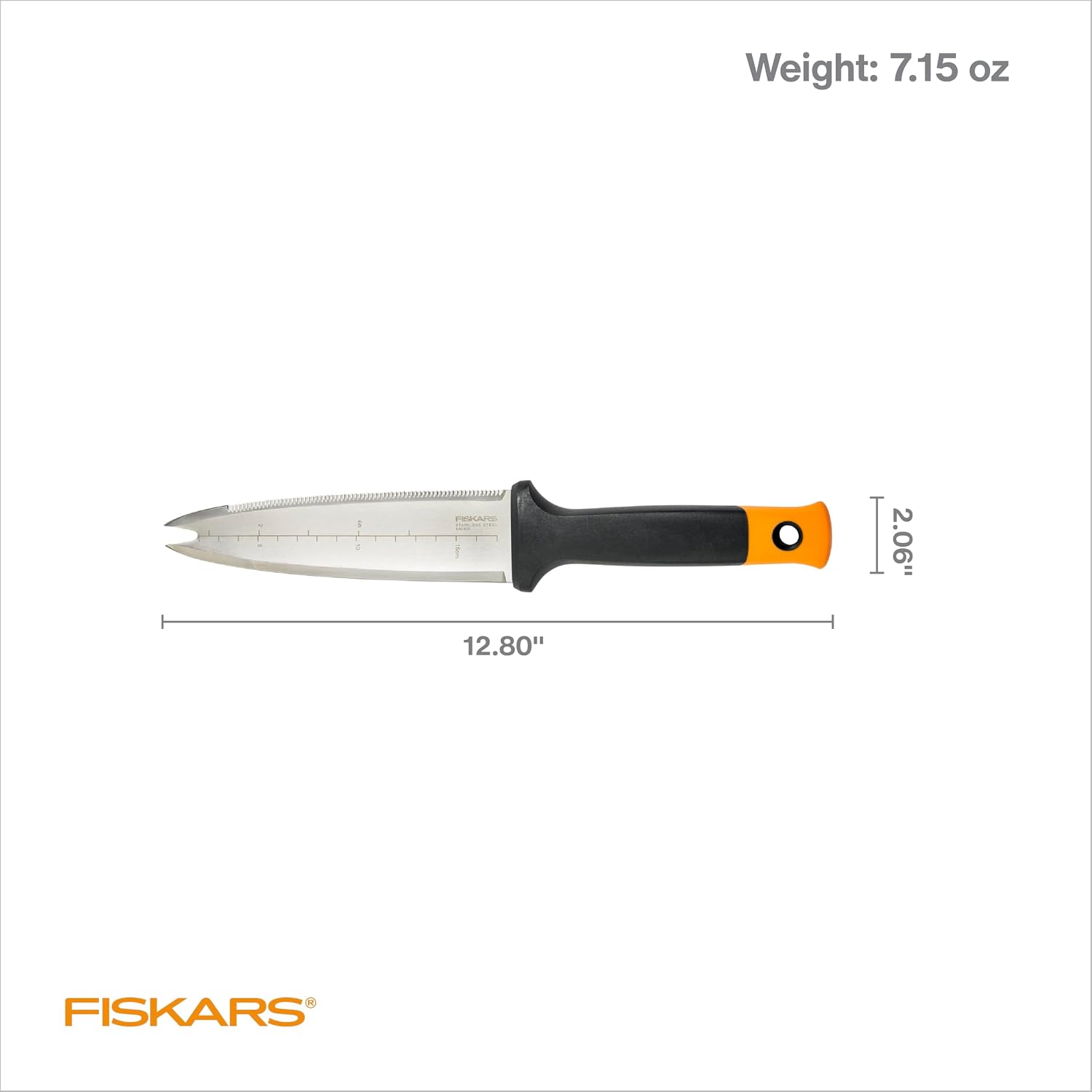 Fiskars Hori Hori Garden Knife with Sheath, Heavy Duty Gardening Hand Tool | Multi-Purpose Gardening Tool for Weeding