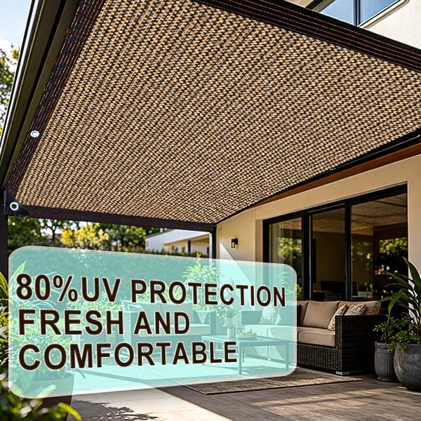 70% Sunblock Shade Cloth Shade Cloth with Grommets 6x20 Ft Garden Shade Mesh for Plant Cover Greenhouse Tomatoes Plants