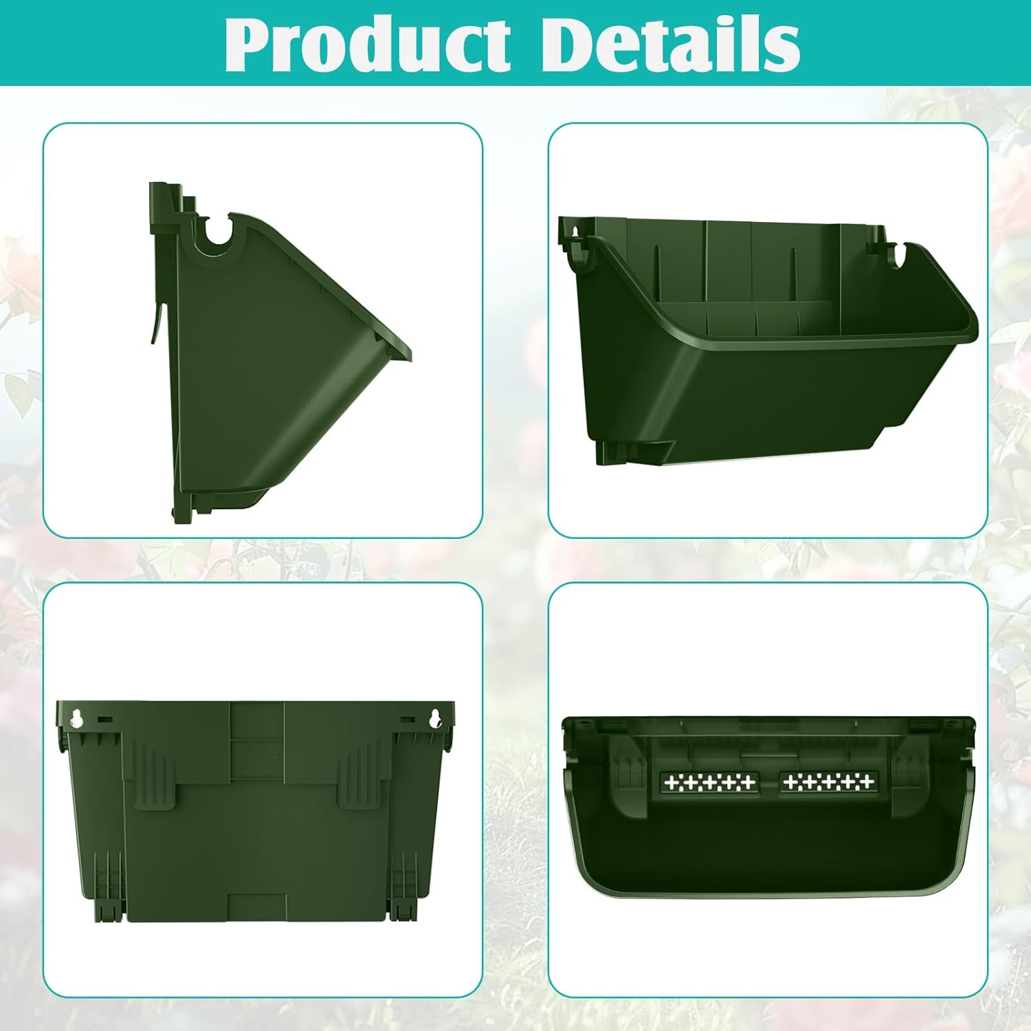 Vertical Wall Planter, 4 Packs Self Watering Wall Planters for Indoor with 3 Pcs Garden Tool Set Vertical Planter Tower