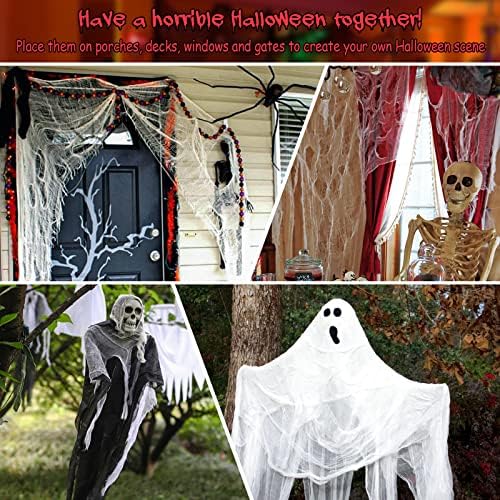 Legigo 6 Pack Halloween Creepy Cloths, Halloween Fabric Yard Decorations