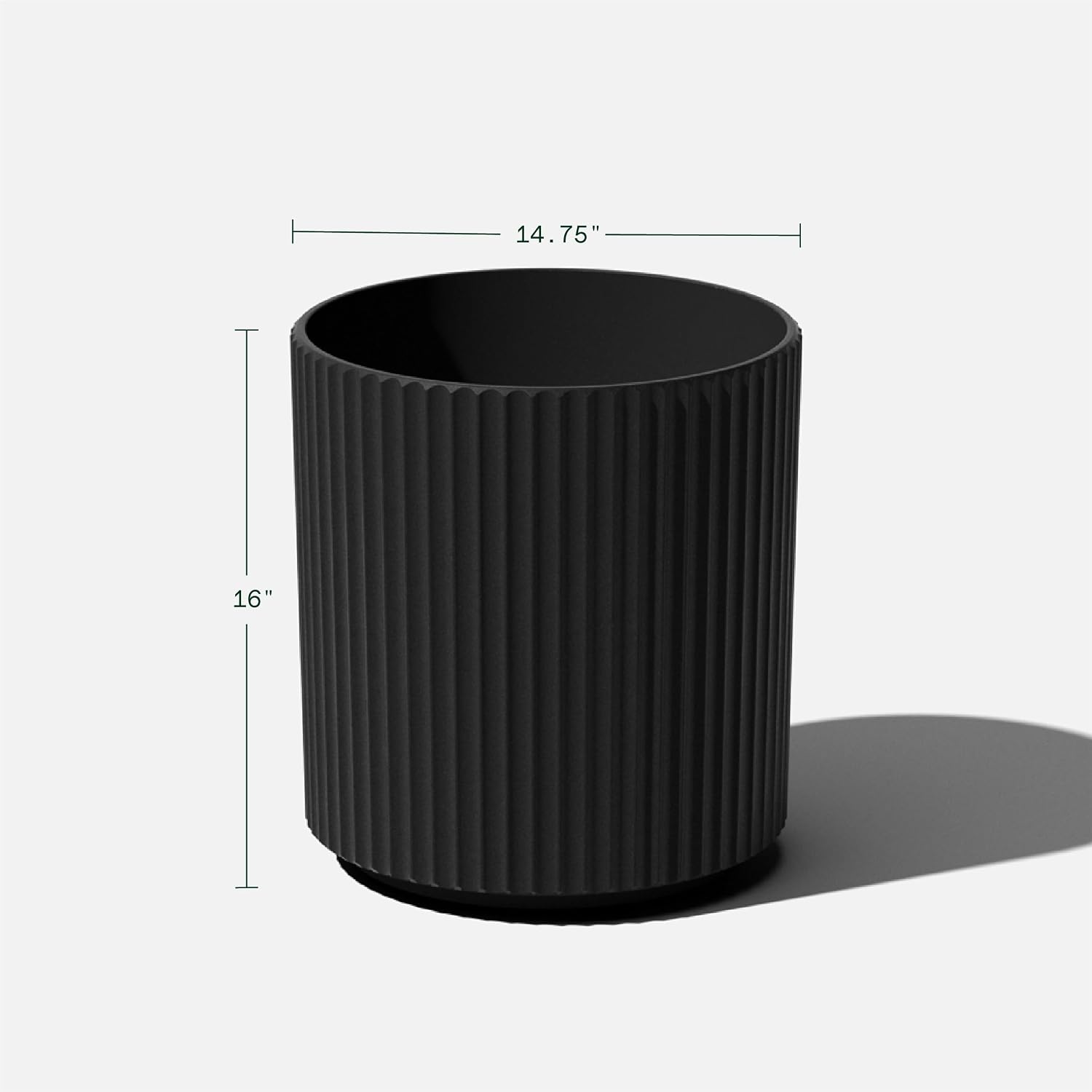 Veradek Demi Series Planter - Large Round Outdoor Planter | Made From a Durable Plastic-Stone Composite With