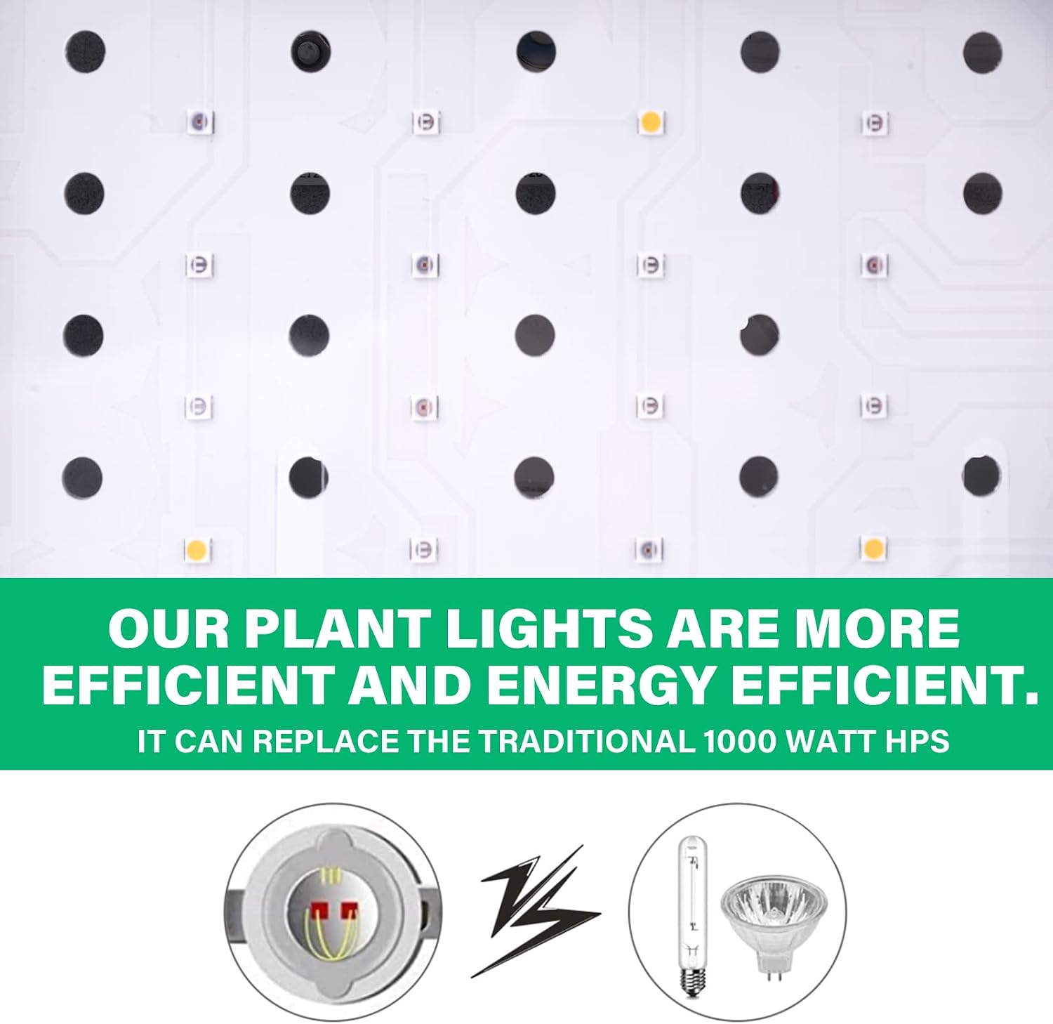 TATU 1000w LED Grow Light for Indoor Plants, Full Spectrum Plant Light | Growing Lamp for Hydroponic Indoor Plant Veg