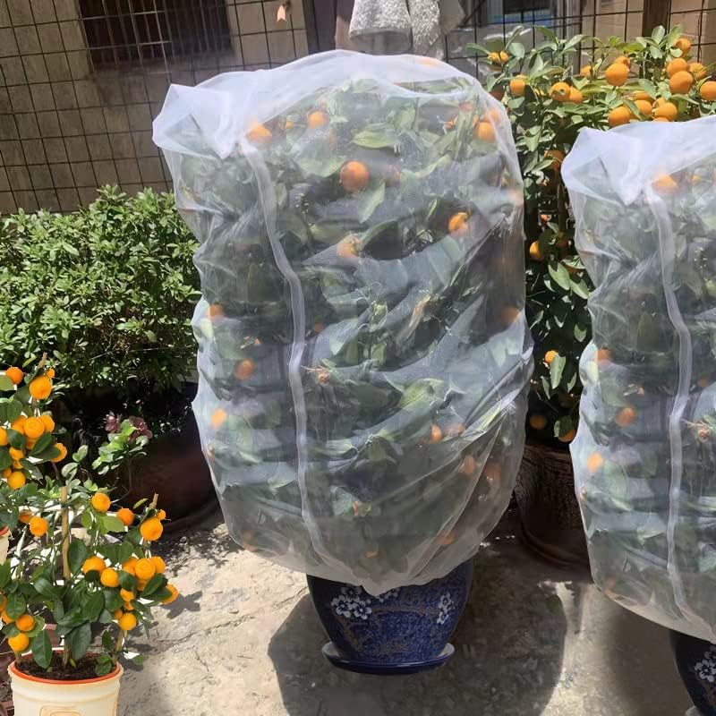 Agfabric Bird Netting 84" Hx84 W Garden Netting Insect Pest Barrier,Plant Cover Fruit Tree Netting Mesh Protection Bag