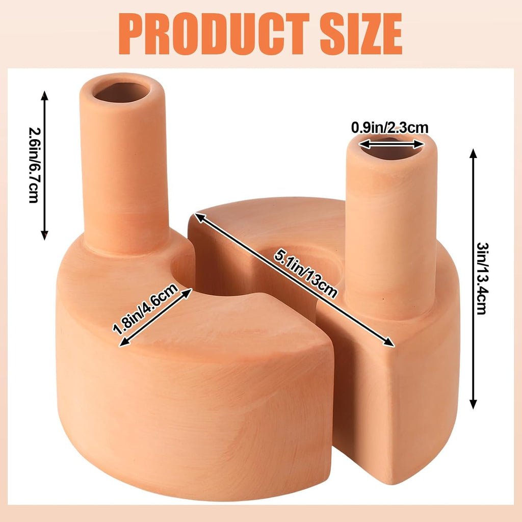 4 Pack Terracotta Self Watering Spikes 12.85 oz Large Capacity | Plant Watering Devices, Reusable Automatic Watering