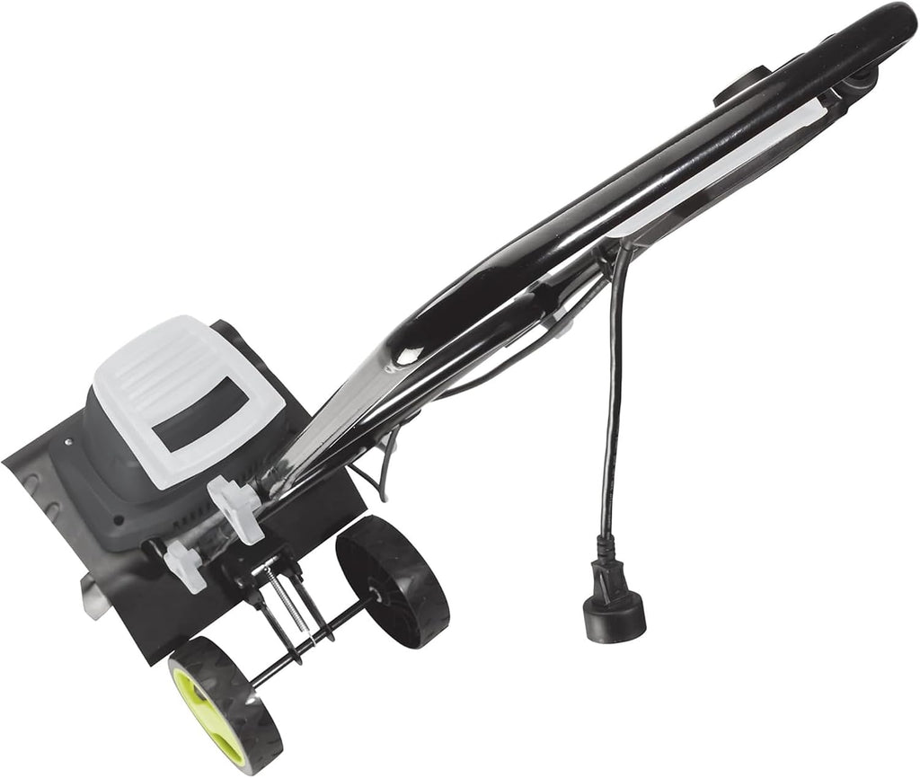 Sun Joe Electric Garden Tiller and Cultivator with 3 Position Height Adjustment Maximum 12-inch Cultivating Width and 8