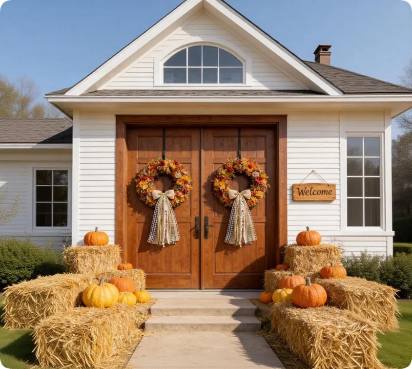 Burlap Bow, Rustic Farmhouse Decor, Wreath Bows for Front Door, Wall