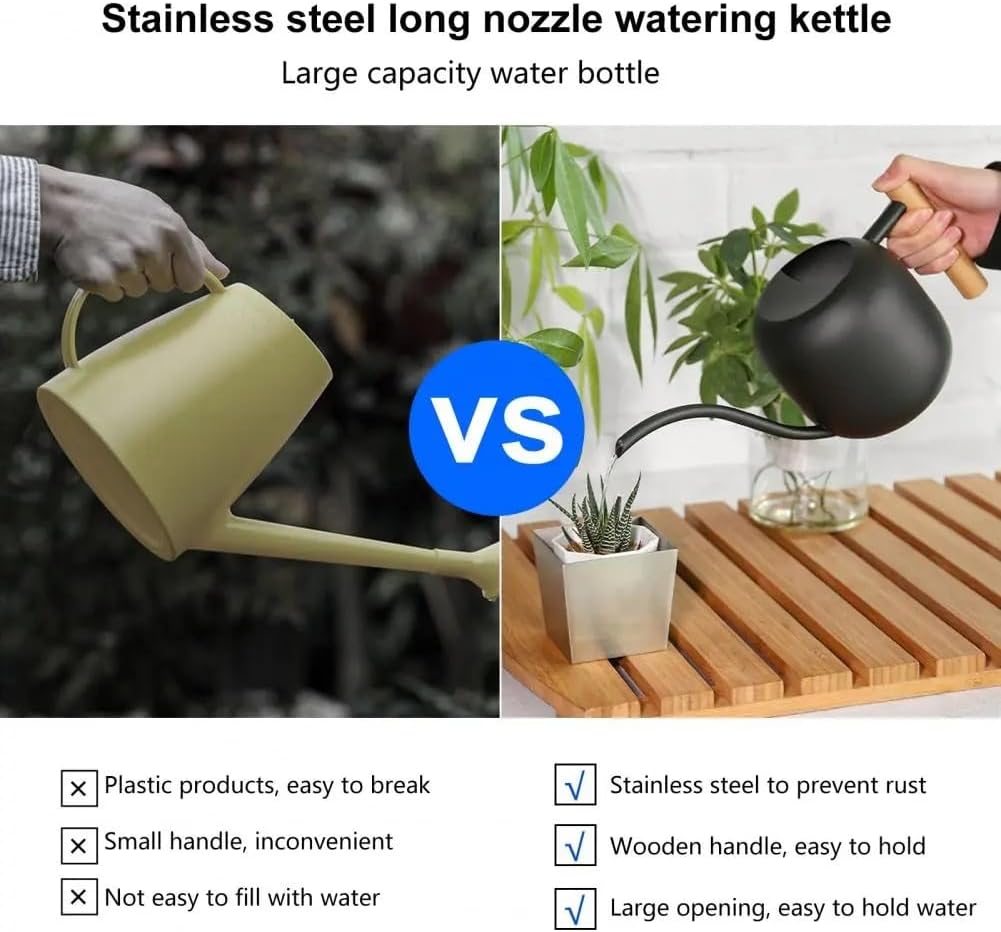 Small Watering Can Indoor Plants, 40oz/1.2L Garden Watering Can, House Plant Watering Can Cute Watering Pot with Long
