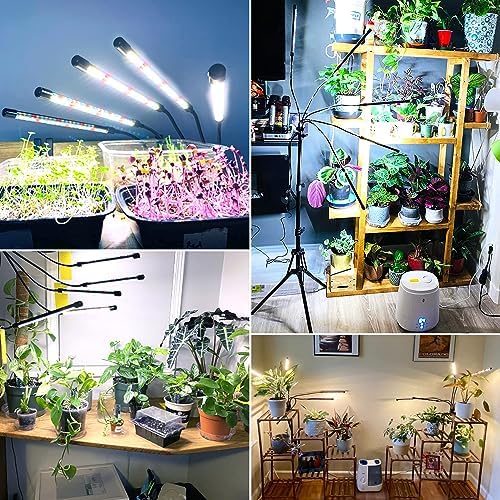 Wolezek Grow Lights for Indoor Plants Full Spectrum with Stand
