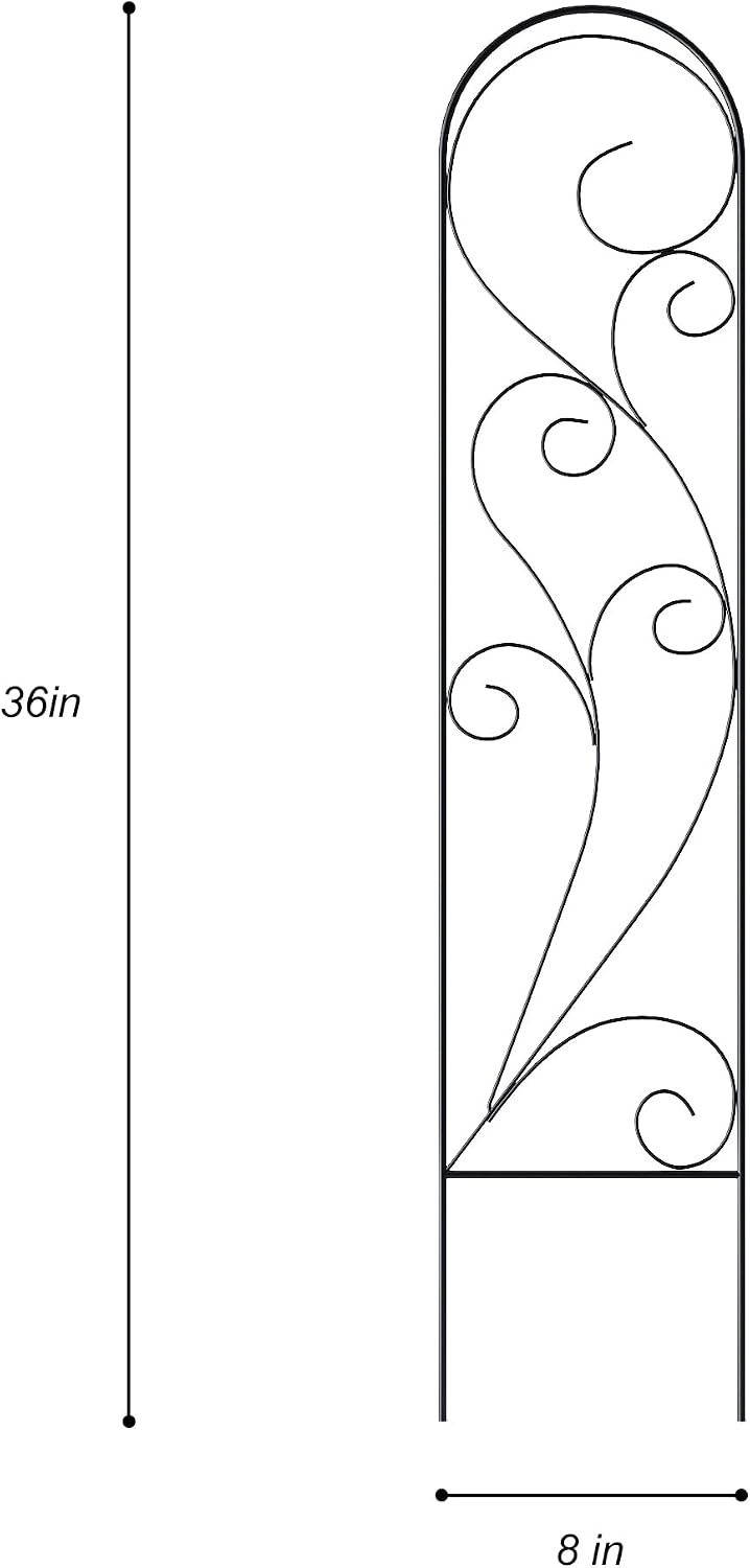Zhongma 4 Pack 36" Metal Plant Trellis for Potted Plants Climbing,Indoor and Outdoor Fence Plant Support Trellis for