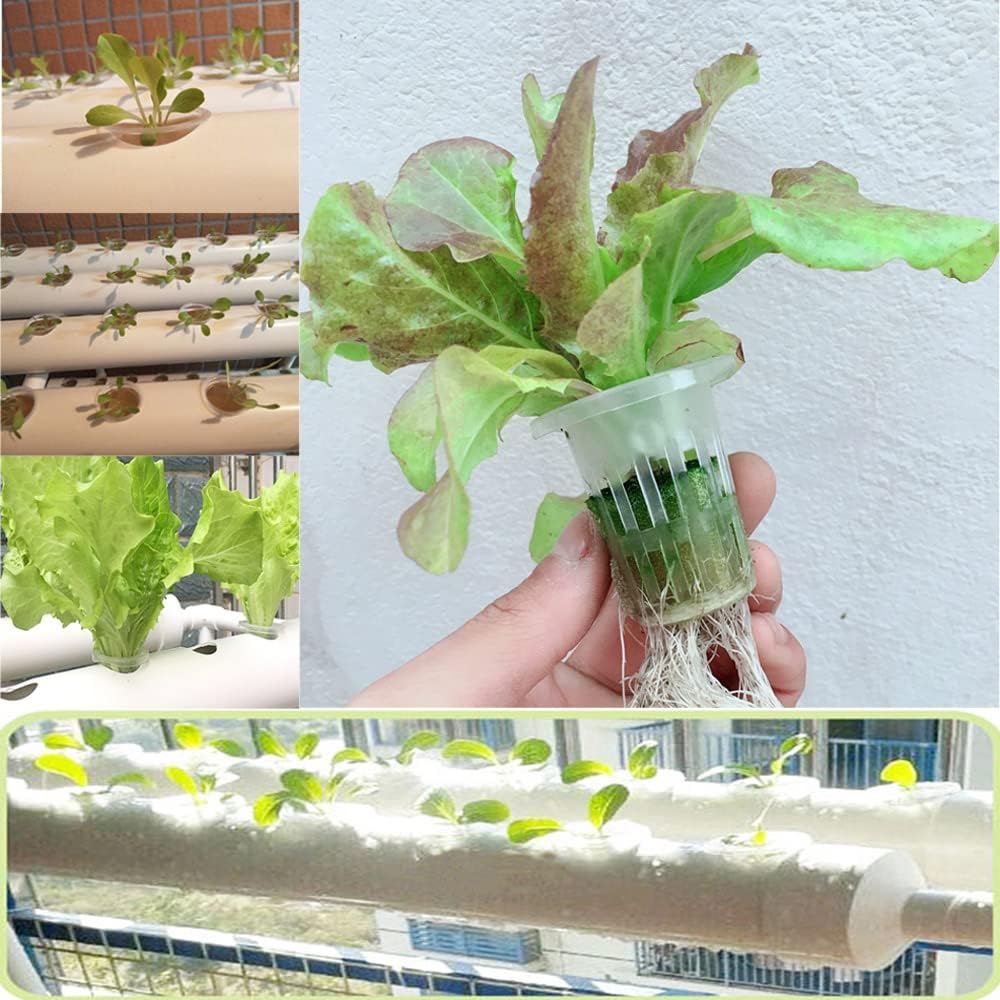 PVC Hydroponics Growing System 54 Plant Sites 6 Pipes Hydroponic Grow Kit Garden System Vegetable Tool with Pump