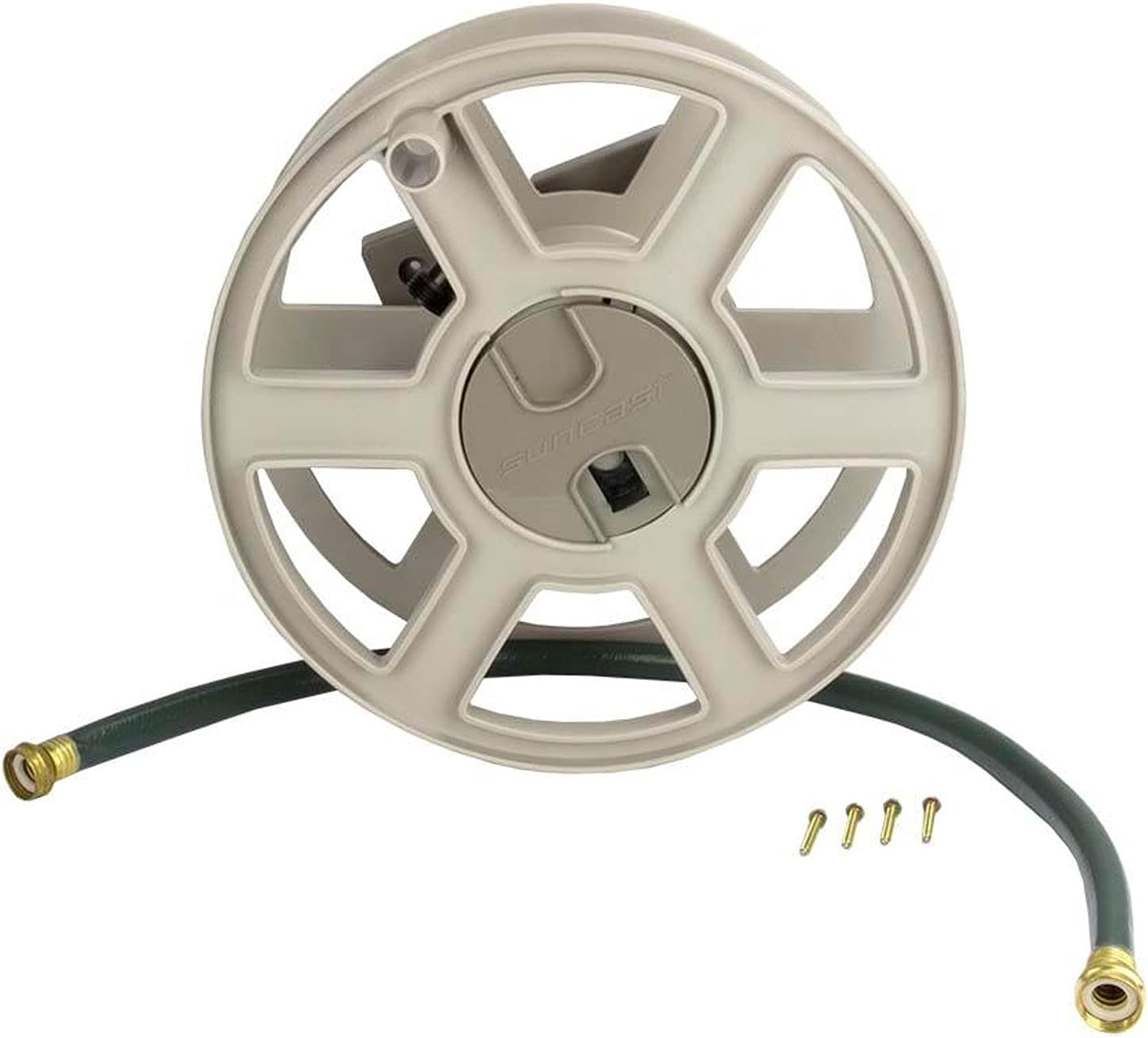 Suncast SWA100 100 Ft. Wall Mount Garden/Yard Hose Reel Side Winder (3 Pack)