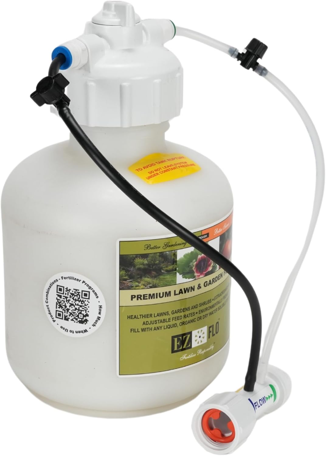 EZ-FLO 3/4 Gallon Hose‑Bib & Drip Fertilizer Injector | Low‑Pressure Garden Feeder for On/Off Flow & Drip Irrigation