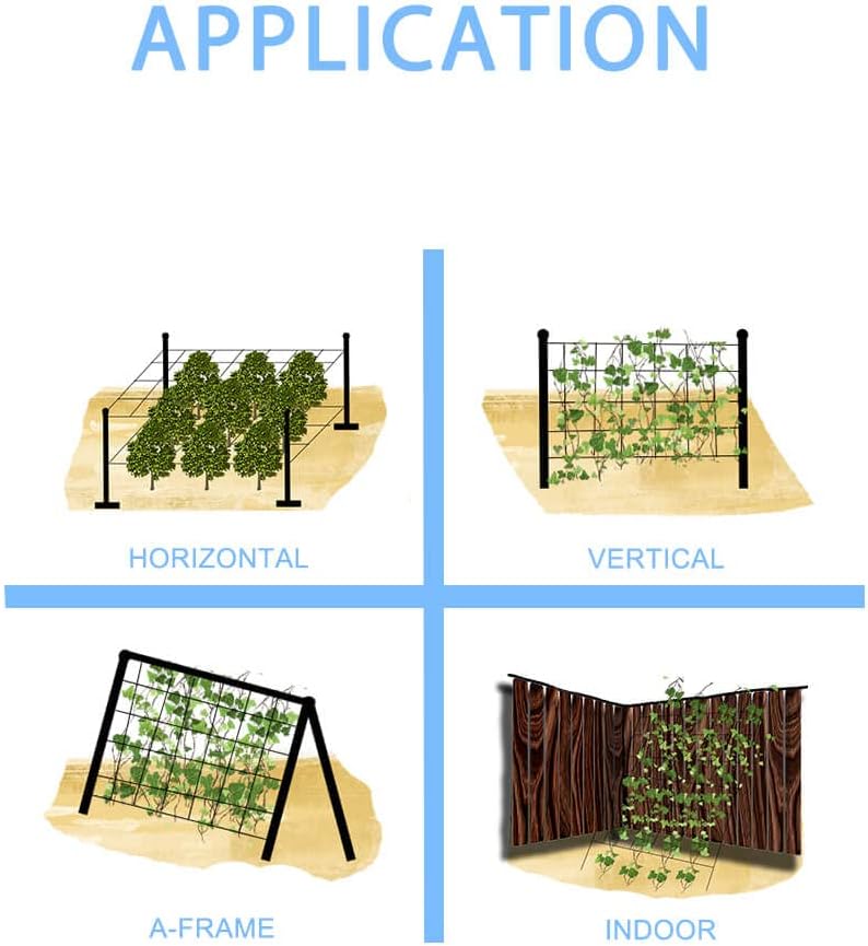 Heavy Duty Green Trellis Netting Roll - 79''x328' Plastic Plant Green Trellis Net for Climbing Plants
