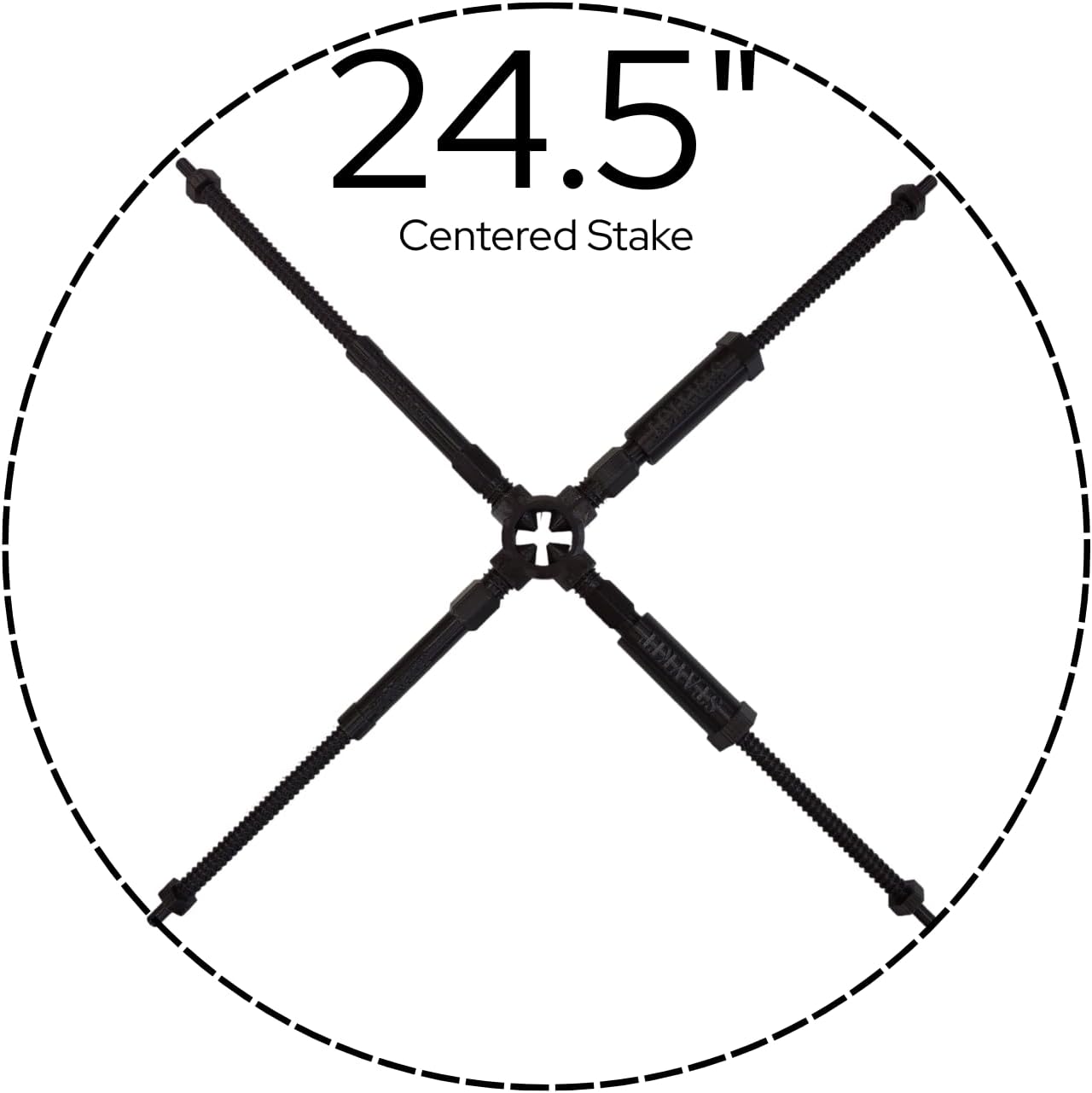 Adjustable Plant Stake Support Holder Brace for Potted Plants (XL). Adjusts from 16" to 26". Fits Stakes up to 1.25" in
