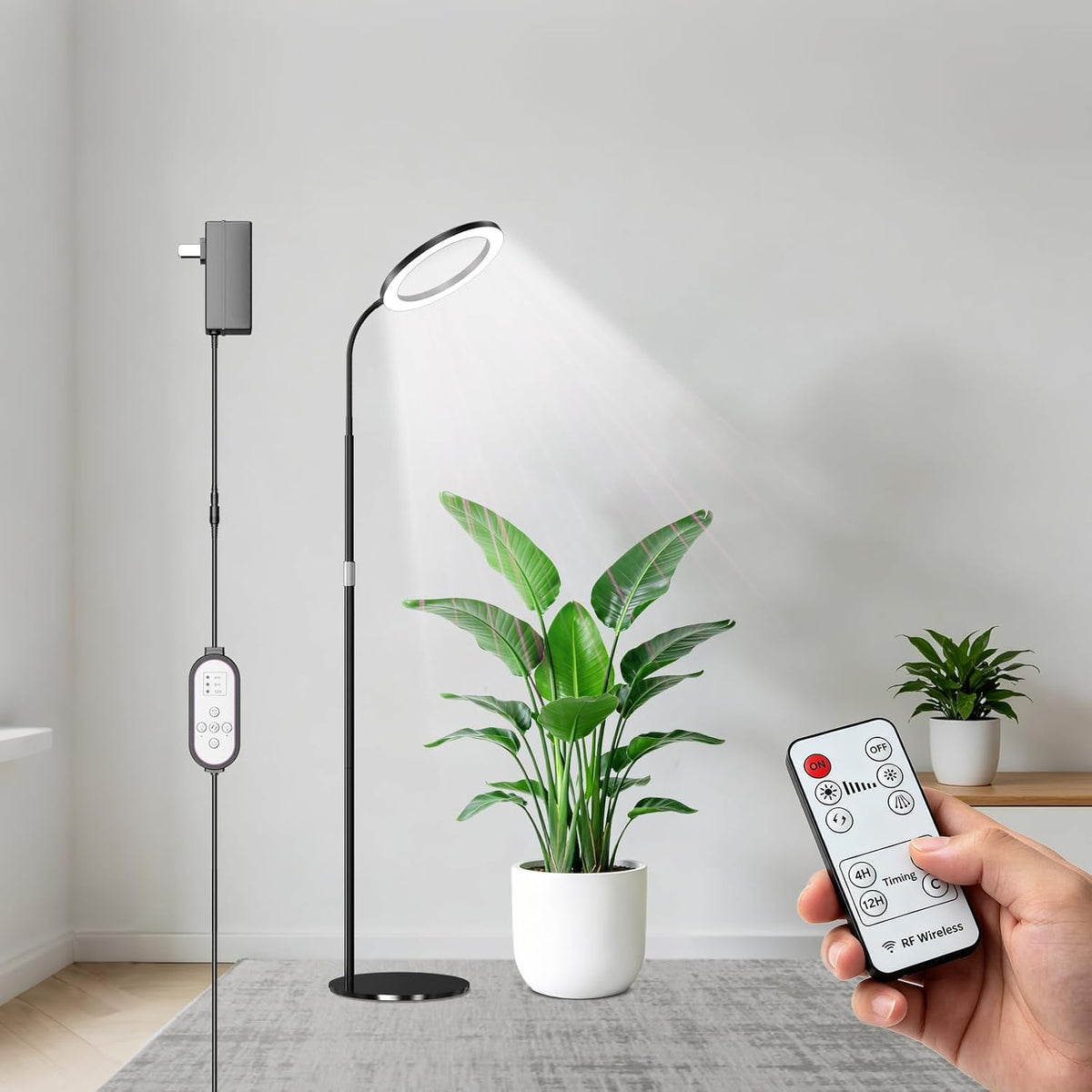 Floor Halo Grow Light for Indoor Plants, Full Spectrum Plant Light