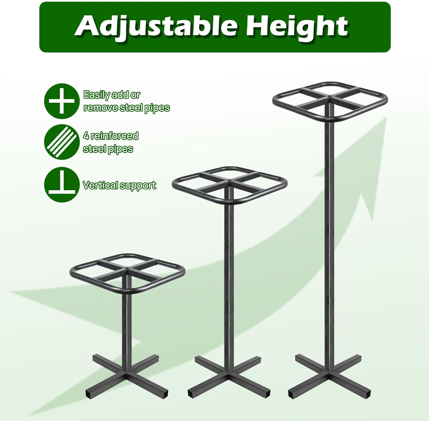 Extra Thick Adjustable Dragon Fruit Trellis,Metal Plant Trellis | Durable Outdoor Climbing Plants Support Frame for