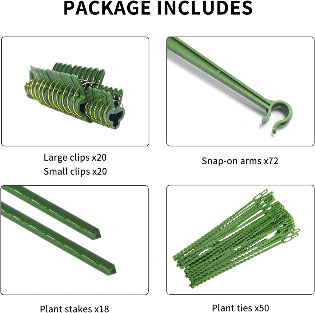 Tomato Cage 5ft 6-Pack Large Tall Tomato Cages Tomato Stakes Plants Supports Garden Stakes,40 Clips and Plant Ties