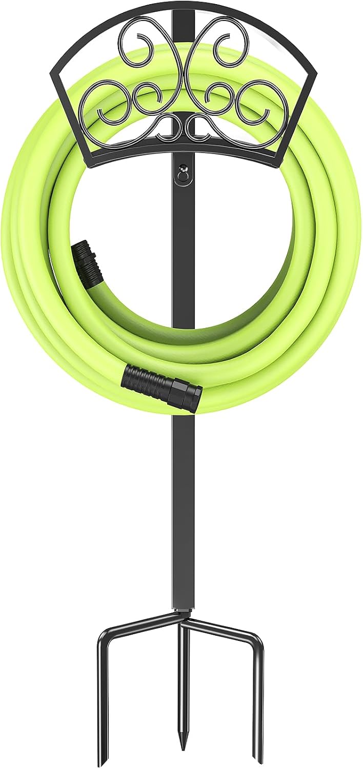 GOFORWILD Hose Holder, Holds 125-Feet of 5/8-Inch Hose, Gift | Garden Decorative Durable Hose Hanger Made of Gauge