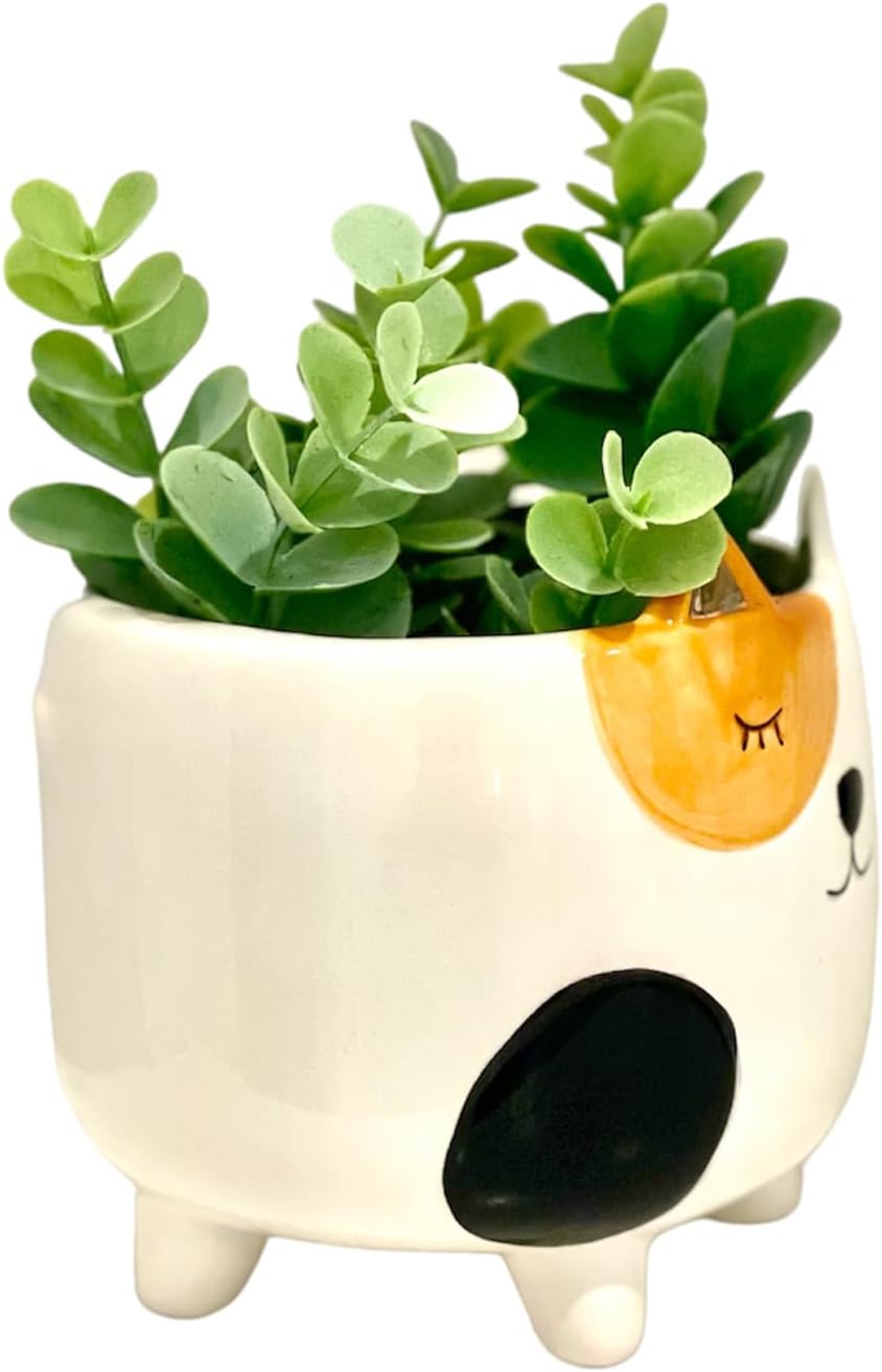 Cat Planter Pot | Indoor Planter for Plants | Cat Lover and Gardening Gift | Animal Succulent Planter | Gifts for Women