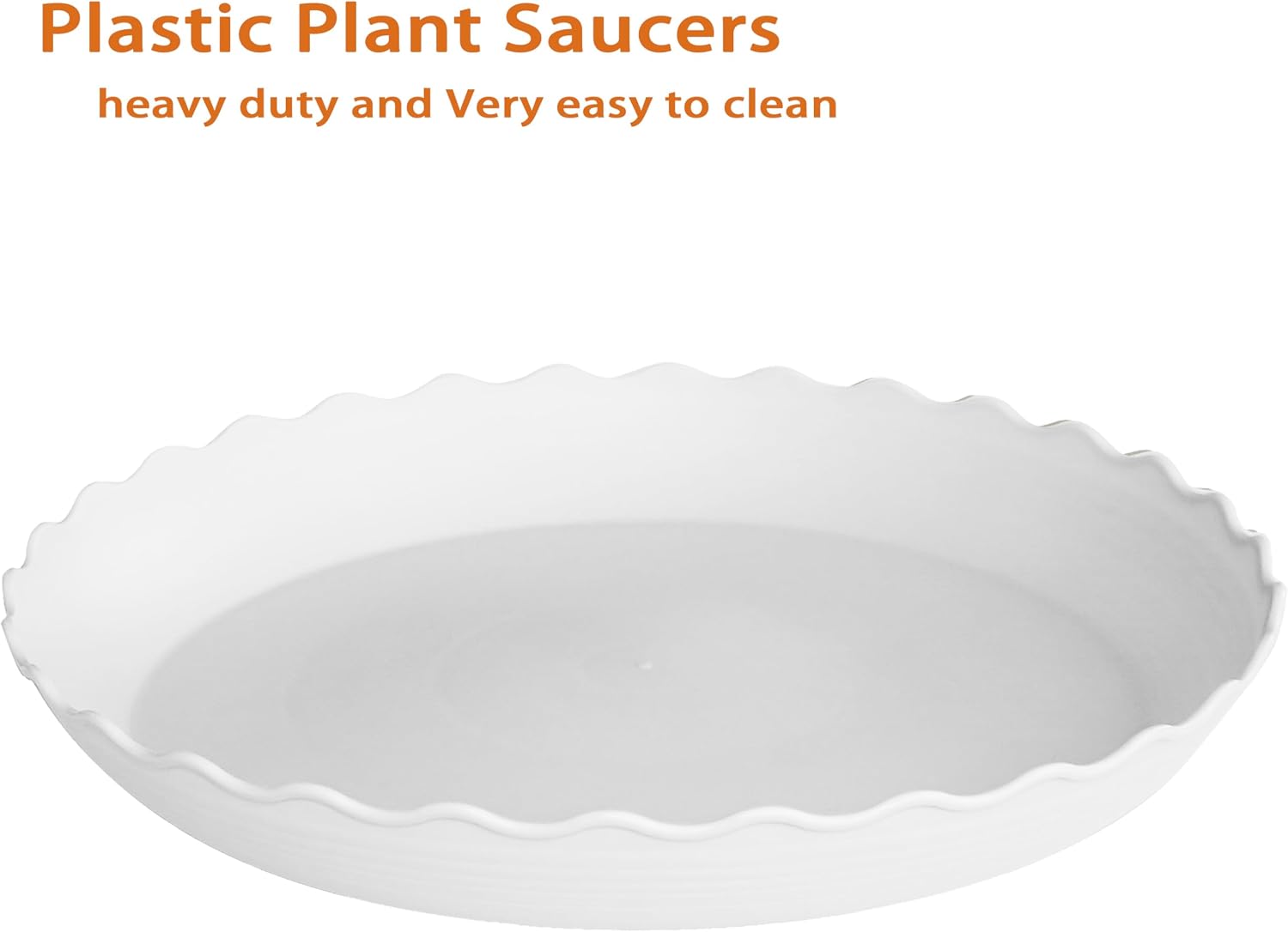 4 Pack of 14 inch Plant Saucer, Plastic Plant Saucer 14 inch, Heavy Duty Plant Tray for Pots, Plant Saucers for Indoors