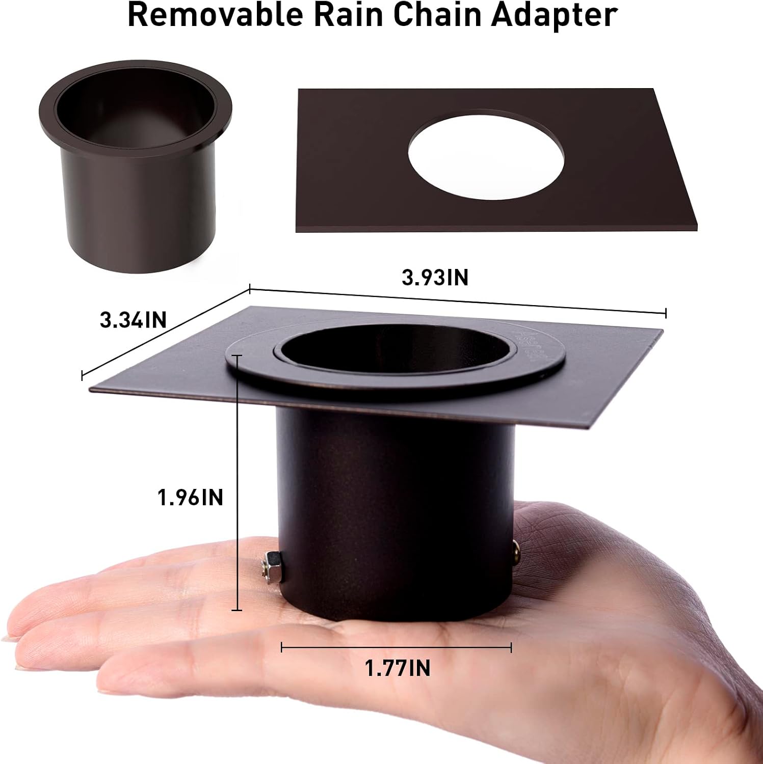 Rain Chain Bird Cage Set 8.5Ft, Not Rust Wrought Iron Rain Chains for Gutters with Adapter Gotta Drain and Sturdy