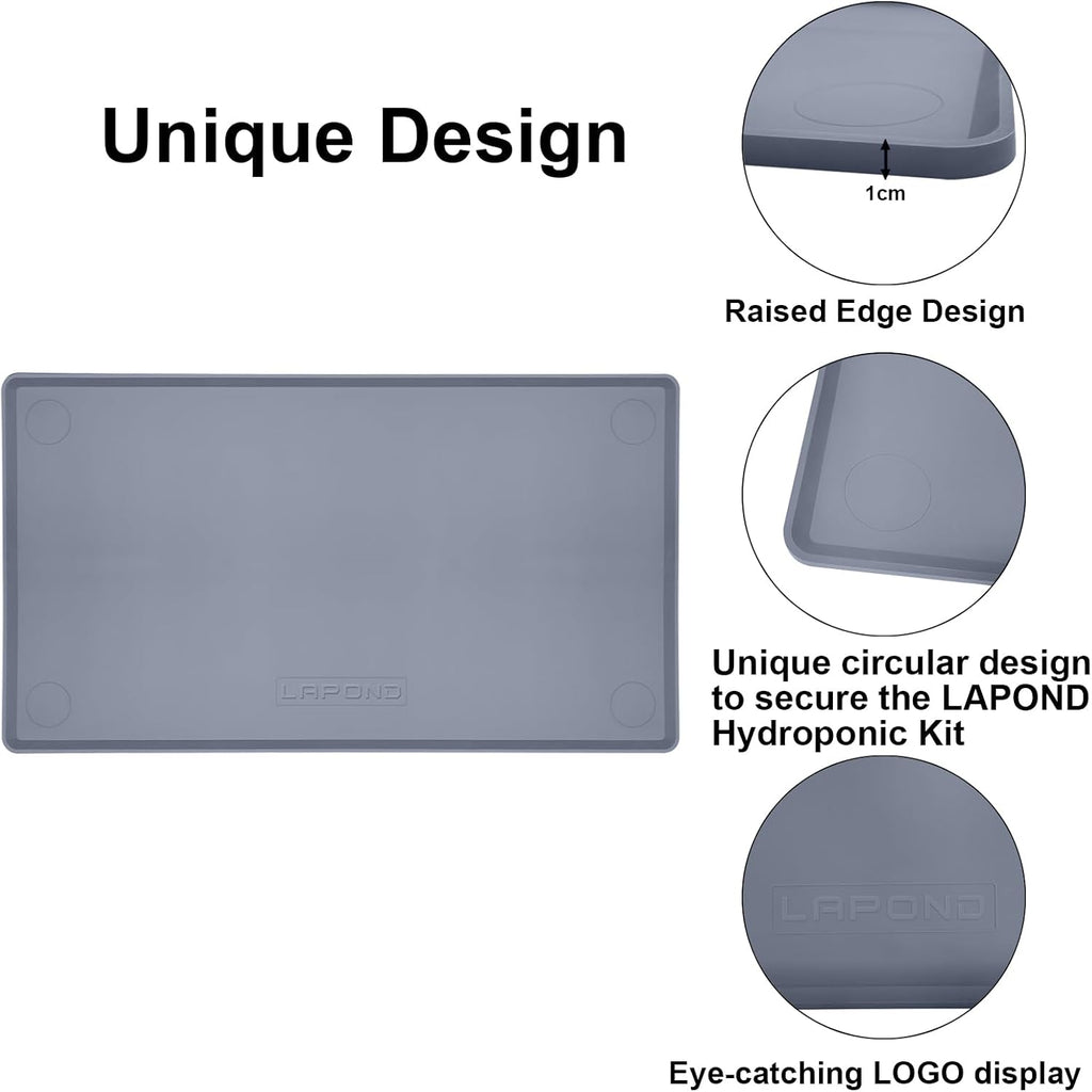 Silicone Waterproof Plant Mat for Indoor Plants & Hydroponic Systems | Non-slip waterproof silicone mat, easy to clean